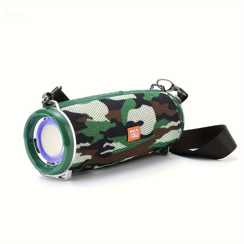 Portable Wireless Speaker Bluetooth Speaker Flashing LED Lights Party Speaker - Green - Size 01