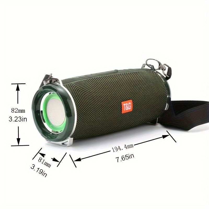 Portable Wireless Speaker Bluetooth Speaker Flashing LED Lights Party Speaker - Green - Size 01