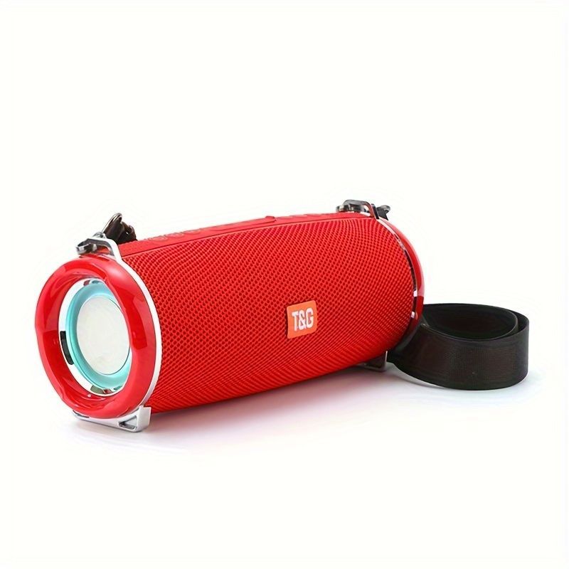 Portable Wireless Speaker Bluetooth Speaker Flashing LED Lights Party Speaker - Red - Size 01