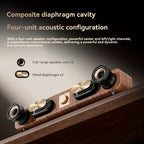 Wireless Speaker Portable Speaker Bluetooth Speaker Stereo Sound Subwoofer - Wood grain color - Size 01