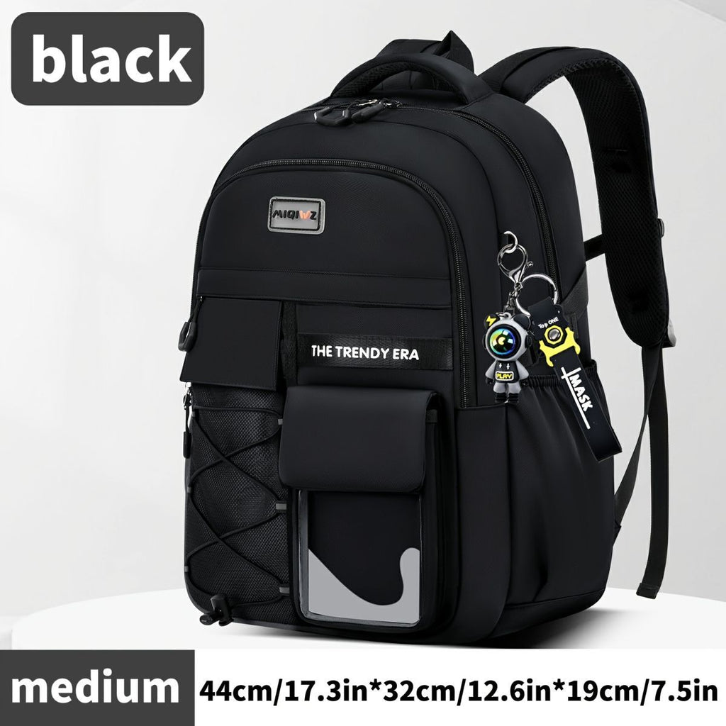 Teenager Backpack Safe Materials Backpack Multiple Compartments Backpack Ample - Black - Size 44-32CM