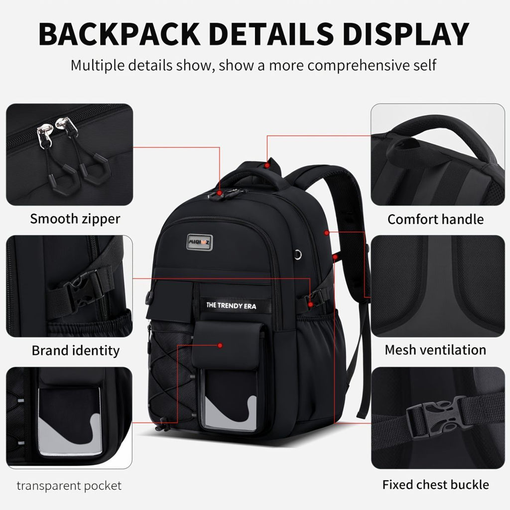 Teenager Backpack Safe Materials Backpack Multiple Compartments Backpack Ample - Pink - Size 47-34CM