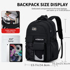 Teenager Backpack Safe Materials Backpack Multiple Compartments Backpack Ample - White - Size 44-32CM