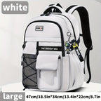 Teenager Backpack Safe Materials Backpack Multiple Compartments Backpack Ample - White - Size 44-32CM