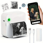 Portable Photo Printer Wireless Photo Printer Black And White Photo Printer - Black - Size 01