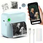Portable Photo Printer Wireless Photo Printer Black And White Photo Printer - Pink - Size 01