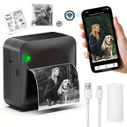 Portable Photo Printer Wireless Photo Printer Black And White Photo Printer - Pink - Size 01