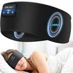 Wireless Sleep Headphones Headband Headphones Music Eye Mask Side Sleeper - Black - Size 001