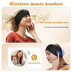 Wireless Sleep Headphones Headband Headphones Music Eye Mask Side Sleeper - Blue - Size 001