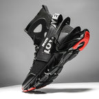 Men'S Casual Shoes Blade Style Shoes Breathable Sports Shoes Shock Absorbing - Red - Size 41