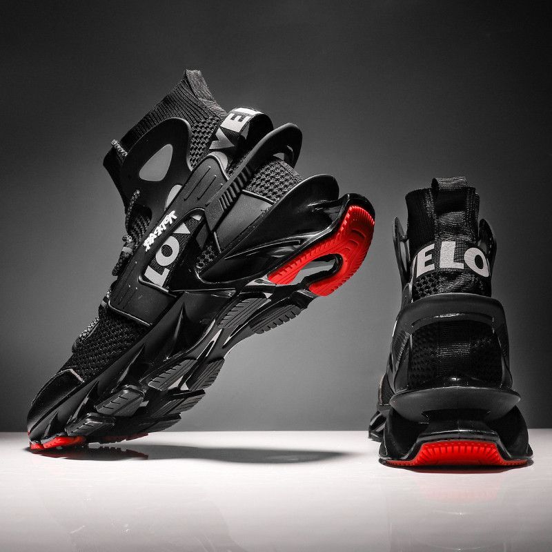 Men'S Casual Shoes Blade Style Shoes Breathable Sports Shoes Shock Absorbing - White - Size 42