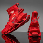 Men'S Casual Shoes Blade Style Shoes Breathable Sports Shoes Shock Absorbing - White - Size 43