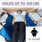 Positioning Bed Pad with Handles,48" × 40" Transfer Sheet for Repositioning,Turning and Lifting,Washable Positioning Bed Pads for Elderly,Patient,Handicap,Caregiver - Black - Size 1 pack
