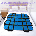 Positioning Bed Pad with Handles,48" × 40" Transfer Sheet for Repositioning,Turning and Lifting,Washable Positioning Bed Pads for Elderly,Patient,Handicap,Caregiver - Blue - Size 1 pack