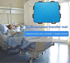 Positioning Bed Pad with Handles,48" × 40" Transfer Sheet for Repositioning,Turning and Lifting,Washable Positioning Bed Pads for Elderly,Patient,Handicap,Caregiver - Blue - Size 2 pack