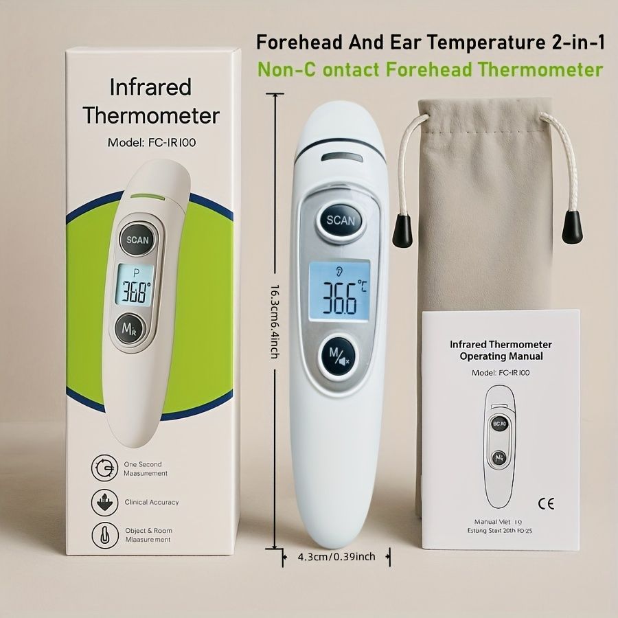 3-In-1 Thermometer Non-Contact Thermometer Forehead Thermometer Ear Thermometer