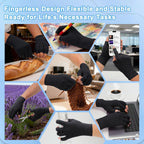 2-Pair Arthritis Compression Gloves- for Hand Arthritis, Carpal Tunnel Pain, Rheumatoid Arthritis, RSI, Fingerless, Anti-Slip, Breathable Gloves for Men & Women, Typing, Daily Use - Pink - Size L