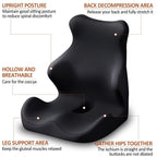 Seat Cushion with Back Support,Lumbar Support Pillow for Office Chair,office chair cushion for Sciatica and Hemorrhoid Relief,Tailbone Pain，Memory Foam Seat Cushion with L-Shaped Ergonomic Design