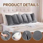 6-Segment Adjustable Weighted Body Pillow for Anxiety Adults, 10lbs | Modular Sensory Pillow with Velvet Cover, Customizable Support for Side Sleepers, Pressure Relief & Deeper Sleep, 47" x 15.7"