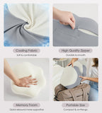 Pregnancy Pillows for Sleeping, Memory Foam Maternity Pillow Support for Back Belly HIPS, Adjustable Travel Wedge Pillow for Pregnant Women, Side Sleeping Pregnant Pillows with Velvet Cover - Pink - Size 31.5in*15in