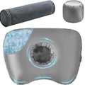 Piercing Pillow - Ear Piercing Pillow With Foam Plug, Adjust Shredded Memory Foam Picrcing Pillow For Side Sleepers, Donut Piliow For Ear With 4.5x4.5''Hole, Ergonomic Curved Design, Satin Gray | Ear Piercing Pillow For Side Sleepers, Donut Piliow For Ear