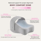 Side Sleeper Knee Pillow Hip Pain Relief Sciatica Pain Relief Ergonomic Leg - Dark Gray - Size 35cm*25cm*16cm