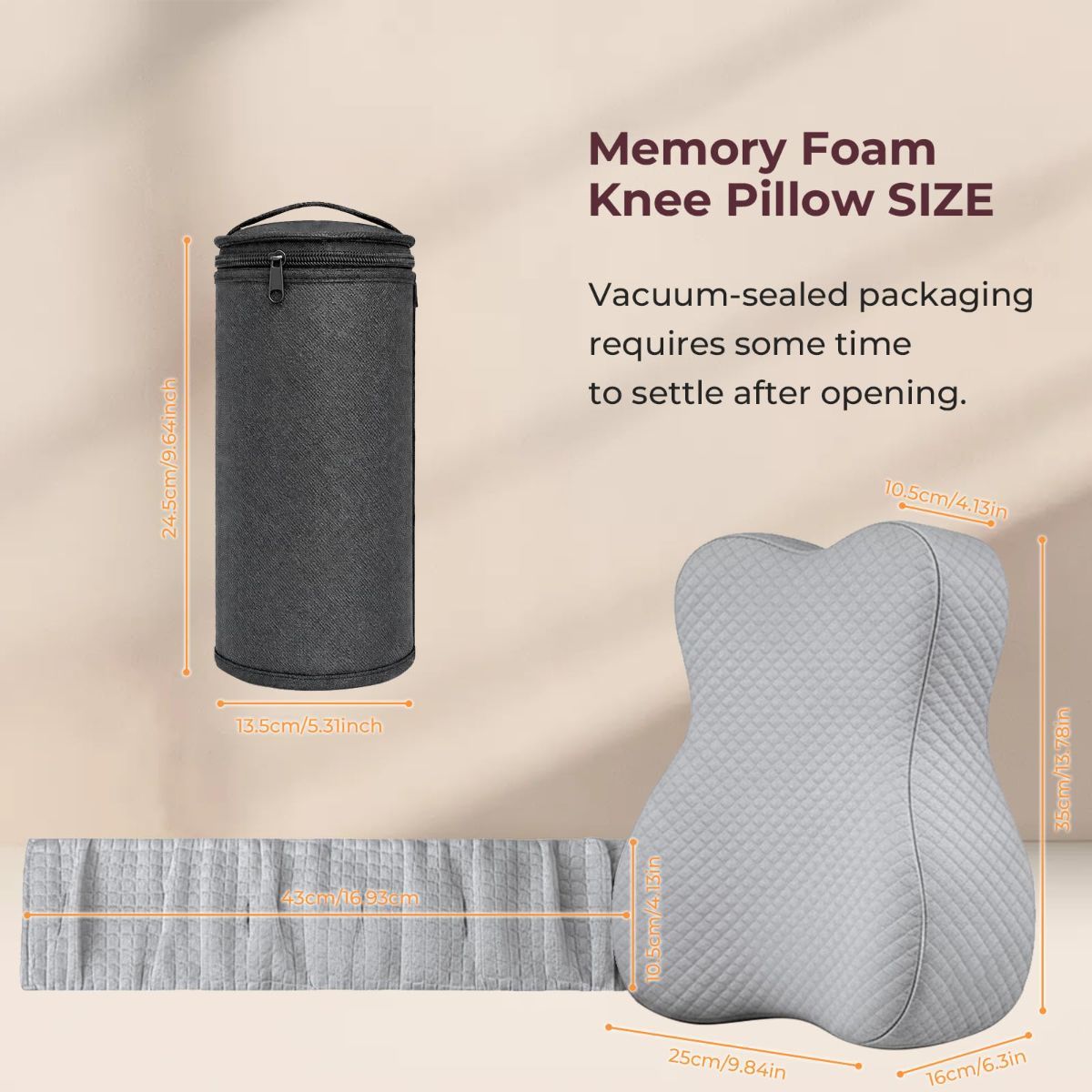 Side Sleeper Knee Pillow Hip Pain Relief Sciatica Pain Relief Ergonomic Leg - Pink - Size 35cm*25cm*16cm