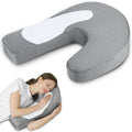 Side Sleeper Pillow with Arm Hole, Ergonomic Memory Foam Arm Pillow for Shoulder Comfort, Side Sleeping Support for Neck and Back, Removable Washable Cover, for Side  Sleepers - Gray - Size 58cm*43cm