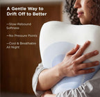 Cervical Neck Pillow - Memory Foam Pillows for Ergonomic Orthopedic Pillow for Neck Pain Relief, Double - Sided Design Shape Gently Cradles Head & Provides for Side & Back Sleepers