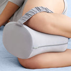 Knee Pillow for Side Sleepers, Memory Foam Leg Pillow with Adjustable & Detachable Strap, Ergonomic Support for Back, Hip, Knee, Sciatica Pain Relief - Gray - Size 30cm*21cm
