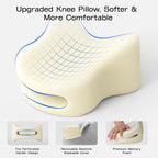 Legacy Leg & Knee Foam Support Pillow for Side Sleepers Soothing Relief for Back, Hips, Knees, Joints, Nerves & Muscles - Blue - Size 25.5cm*23cm
