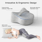 Legacy Leg & Knee Foam Support Pillow for Side Sleepers Soothing Relief for Back, Hips, Knees, Joints, Nerves & Muscles - Purple - Size 25.5cm*23cm
