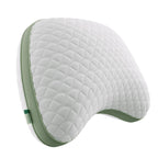 Tencel Side Sleeper Pillow for Neck and Shoulder Pain, Curved Crescent Design with Adjustable Shredded Memory Foam, Silk-Like Soft Cover for Face & Hair Care, Queen