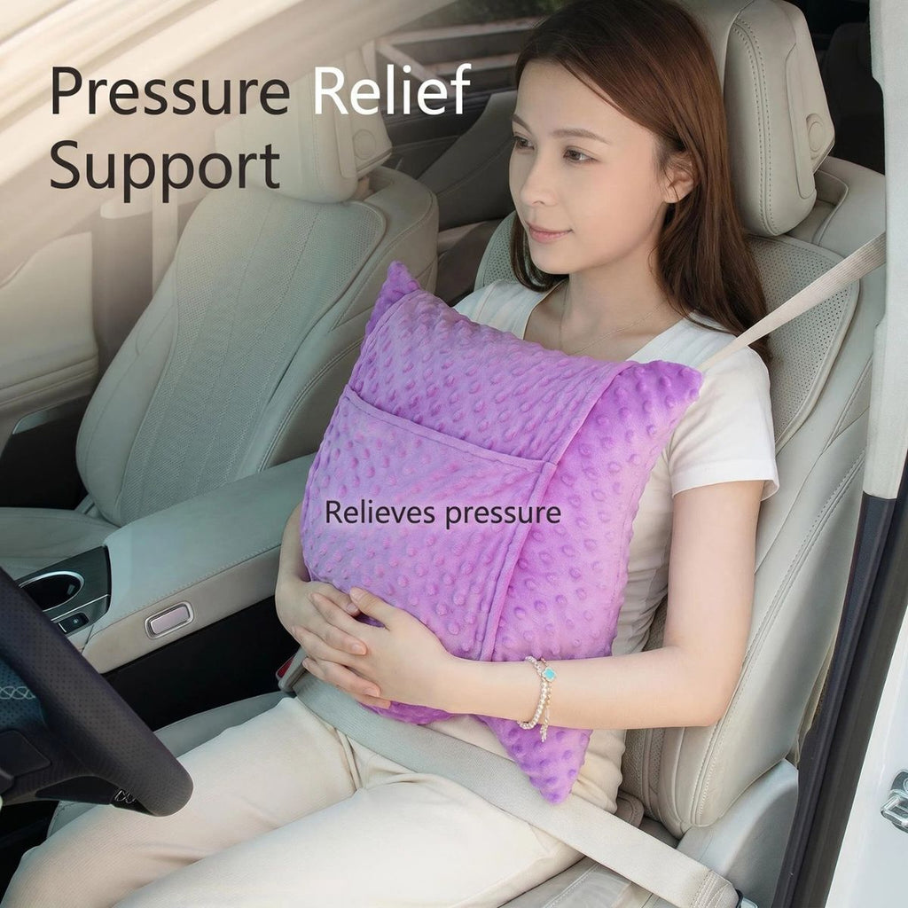 Hysterectomy Recovery Pillow with 2 Pocket for Abdominal Surgery, Hysterectomy Recovery Must Haves Essentials Abdominal Pillow Post Surgery Gifts for Women - Gray - Size 21.5in*18.5in*14.5in