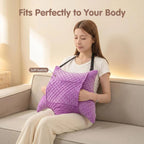 Hysterectomy Recovery Pillow with 2 Pocket for Abdominal Surgery, Hysterectomy Recovery Must Haves Essentials Abdominal Pillow Post Surgery Gifts for Women - Purple - Size 21.5in*18.5in*14.5in