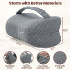 Knee Pillow for Side Sleepers, Supportive Memory Foam Leg Pillow for Side Sleeping with Elastic Strap, Heart-Shape Pillow Between Legs for Pain Relief on Sciatica, Hip Joints - Dark Gray - Size 10.6in*11in