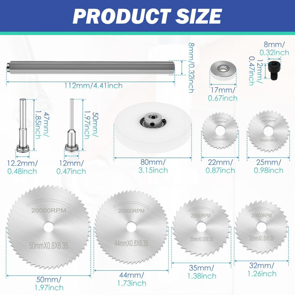 Inside Pipe Cutter for PVC Pipe - Internal PVC Cutter Tool with 6 HSS Saw Blades & 3.15" Guide Disc, Adjustable Depth Plumbing Tool for Shower Drain, Toilet Flange, ABS, Soft Metal