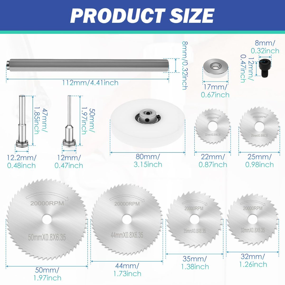 Inside Pipe Cutter for PVC Pipe - Internal PVC Cutter Tool with 6 HSS Saw Blades & 3.15" Guide Disc, Adjustable Depth Plumbing Tool for Shower Drain, Toilet Flange, ABS, Soft Metal