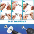 Inside Pipe Cutter for PVC Pipe - Internal PVC Cutter Tool with 6 HSS Saw Blades & 3.15" Guide Disc, Adjustable Depth Plumbing Tool for Shower Drain, Toilet Flange, ABS, Soft Metal