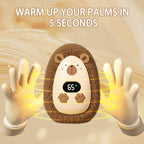 Rechargeable Hand Warmer Plush Animal Hand Warmer USB Hand Warmer 3-Setting - Brown - Size Fits Adult Hands