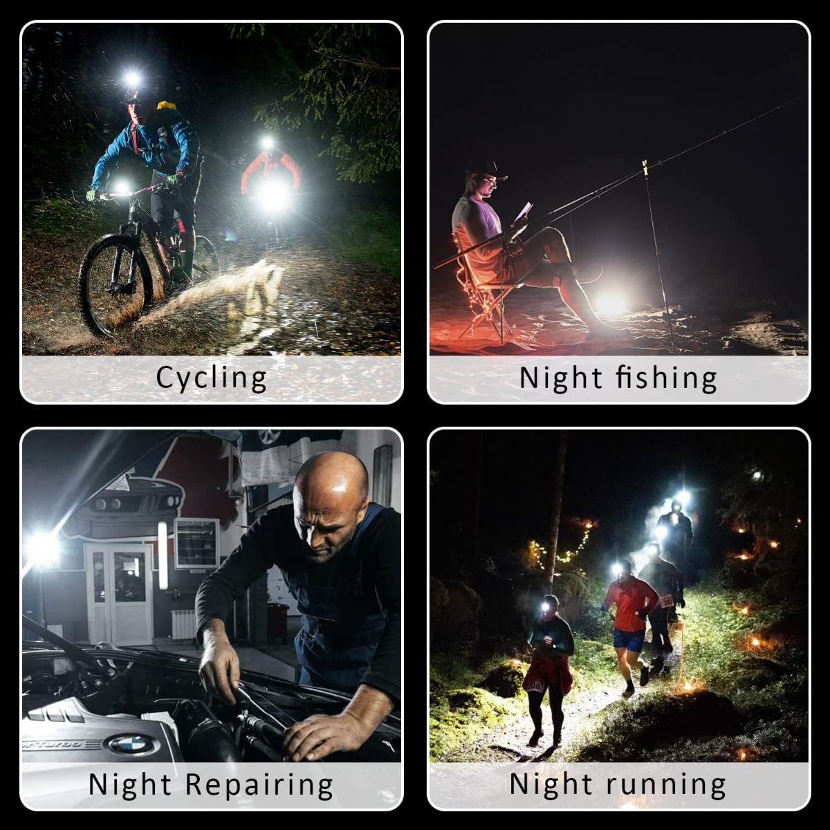 COB Rechargeable Keychain Flashlight 2Pack, High Lumen Super Bright LED Work Light with Magnet,Clip,Bottle Opener for Dog Walking,Car Repair, Emergency,Camping,EDC