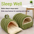 Cozy Monster Cat Bed, Cave Style Pet Bed, Cat Beds for Indoor Cats, Cat Cave Bed Cat Tent with Removable Cushion, Warm Cave Nest Sleeping Bed Puppy House for Cats Small Dogs - Black - Size 30cm*28cm*20cm
