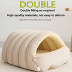 Cozy Monster Cat Bed, Cave Style Pet Bed, Cat Beds for Indoor Cats, Cat Cave Bed Cat Tent with Removable Cushion, Warm Cave Nest Sleeping Bed Puppy House for Cats Small Dogs - Black - Size 43cm*40cm*28cm