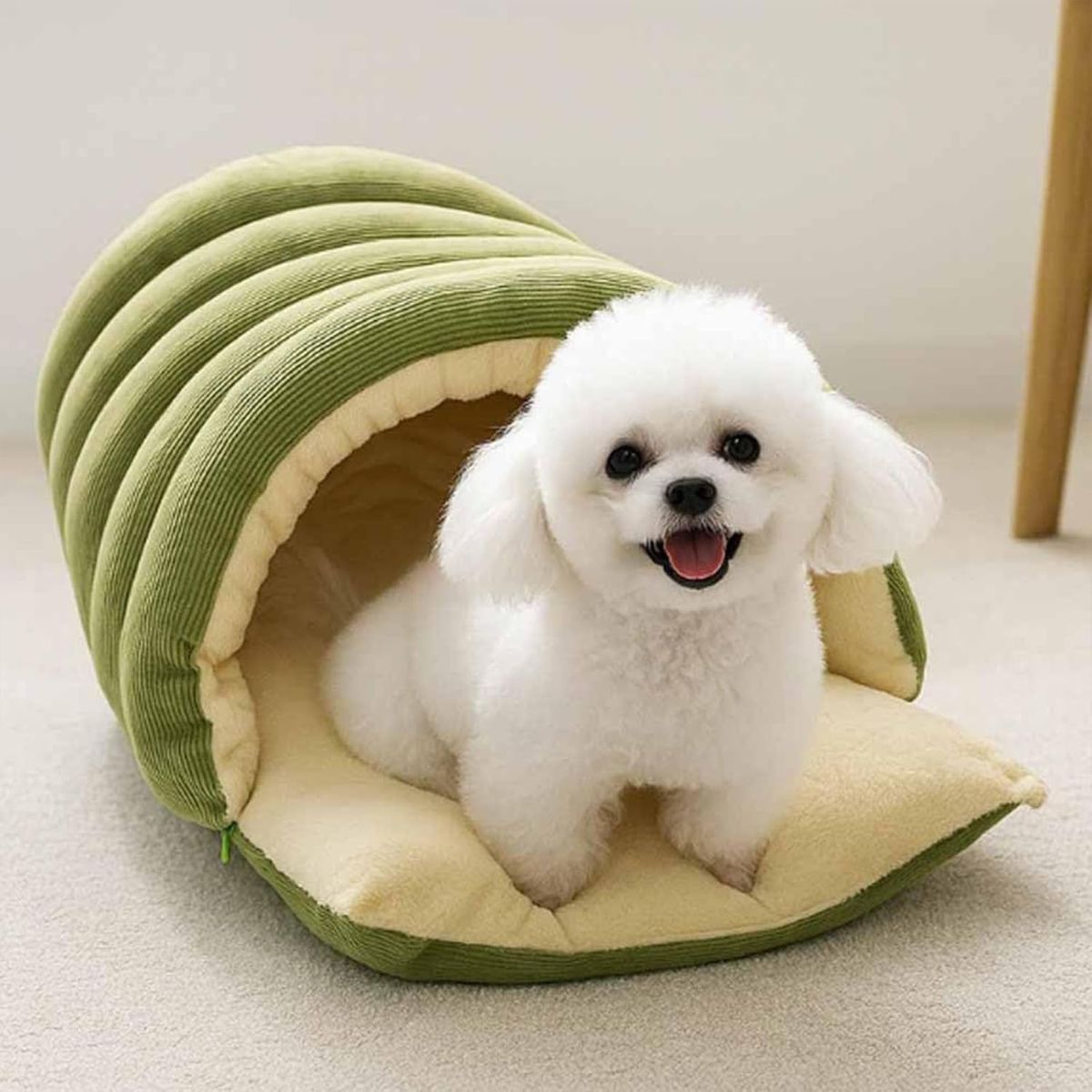 Cozy Monster Cat Bed, Cave Style Pet Bed, Cat Beds for Indoor Cats, Cat Cave Bed Cat Tent with Removable Cushion, Warm Cave Nest Sleeping Bed Puppy House for Cats Small Dogs - Black - Size 43cm*40cm*28cm