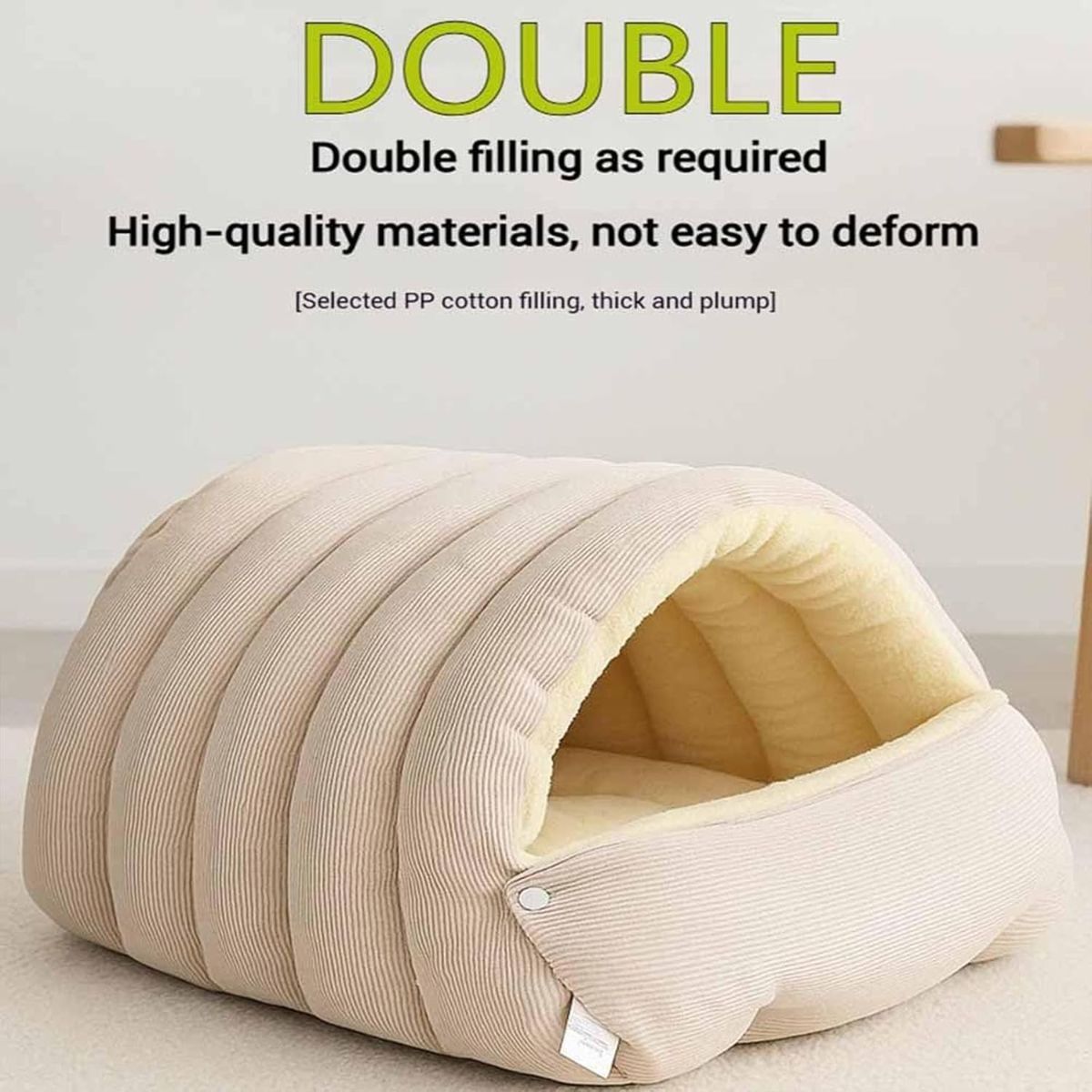 Cozy Monster Cat Bed, Cave Style Pet Bed, Cat Beds for Indoor Cats, Cat Cave Bed Cat Tent with Removable Cushion, Warm Cave Nest Sleeping Bed Puppy House for Cats Small Dogs - Pink - Size 30cm*28cm*20cm