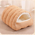 Cozy Monster Cat Bed, Cave Style Pet Bed, Cat Beds for Indoor Cats, Cat Cave Bed Cat Tent with Removable Cushion, Warm Cave Nest Sleeping Bed Puppy House for Cats Small Dogs - Pink - Size 43cm*40cm*28cm