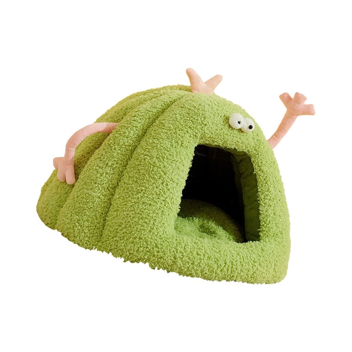 Winter Warm Cats Bed Cartoon Theme Design Highly Density Removable Cover Shelter House Rest Bed for Small Breeds Winter Warm Cats House - Yellow - Size 45cm*40cm