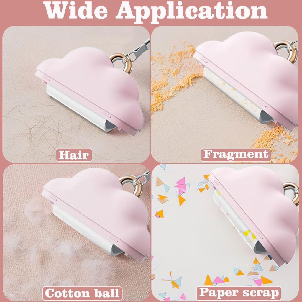 Mini Lint Roller Travel Size, Reusable Lint Roller for Travel, Pet Hair Remover Portable Lint Roller for Clothes with 150 Sheets Refillable - Blue - Size 10cm