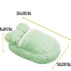 Dog Bed with Cover Cave, Orthopedic Dog Bed with Blanket, Pet Bed Cozy Cuddler Mat, Anti-Anxiety Calming Pad for Puppy Cat - Green - Size 24.07"L x 15.75"W x 3.54"Th