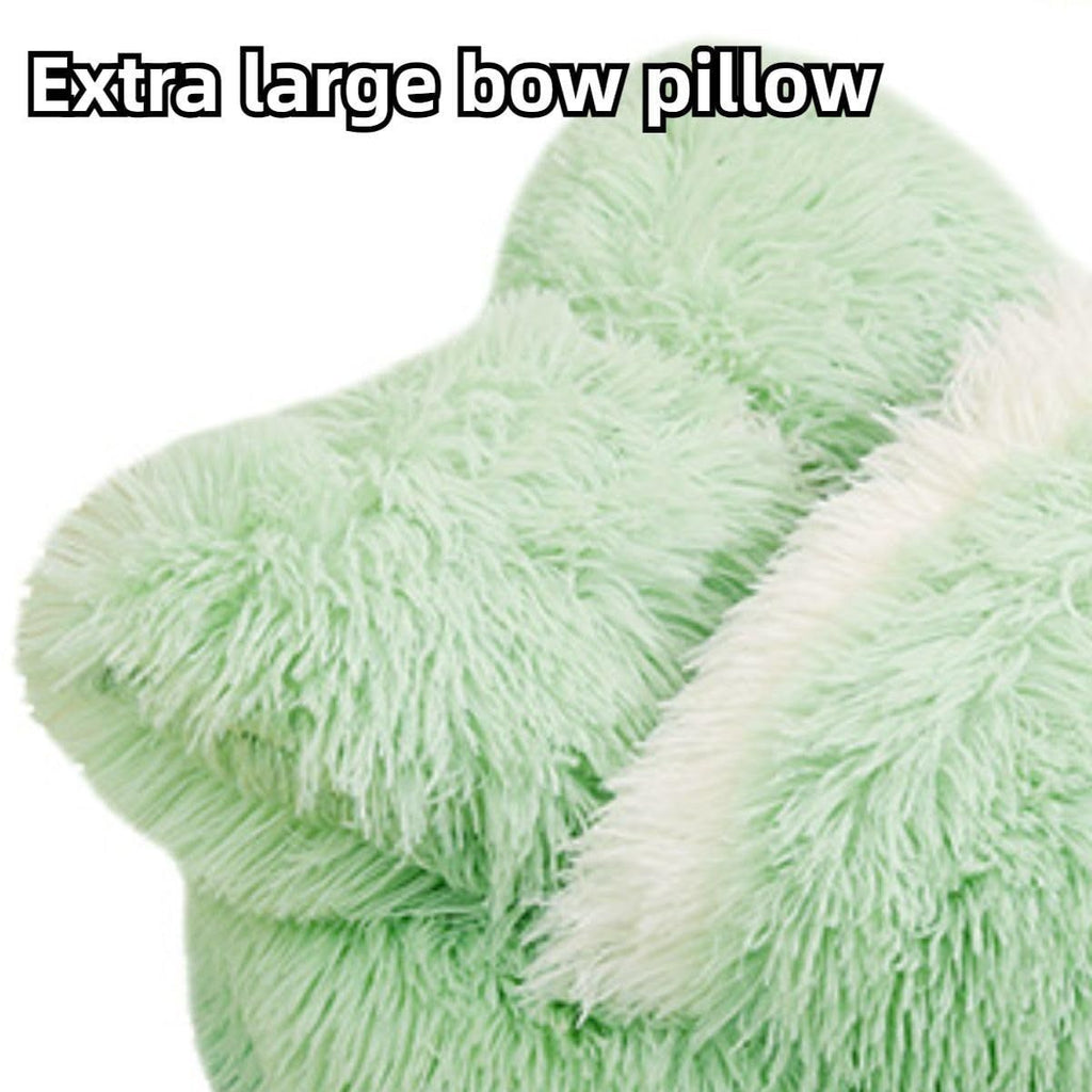 Dog Bed with Cover Cave, Orthopedic Dog Bed with Blanket, Pet Bed Cozy Cuddler Mat, Anti-Anxiety Calming Pad for Puppy Cat - Green - Size 24.07"L x 15.75"W x 3.54"Th